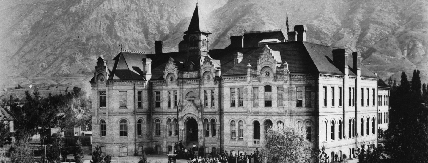 Historical photo of the BYU Academy